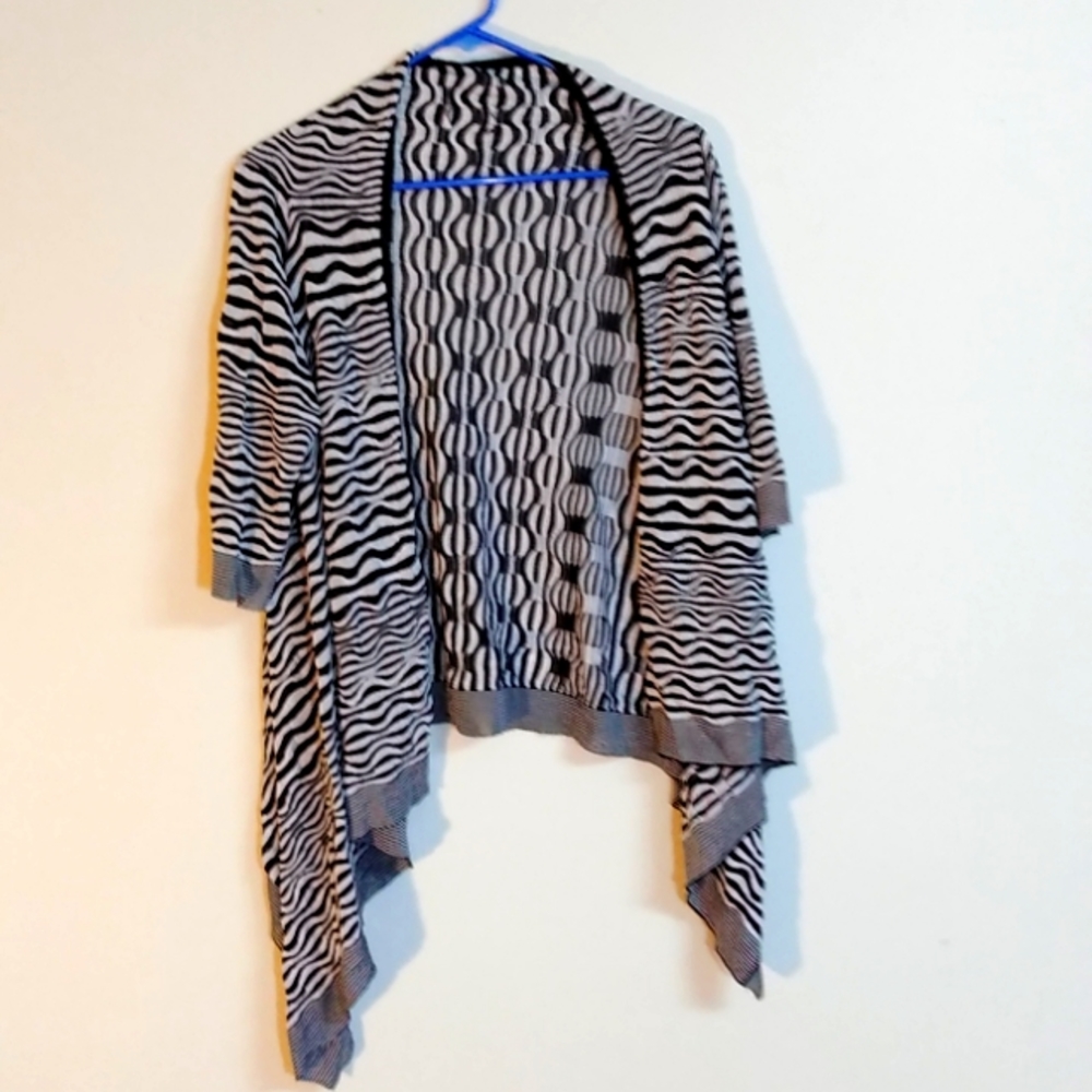 Women's Zebra wrap Shawl Cardigan size M